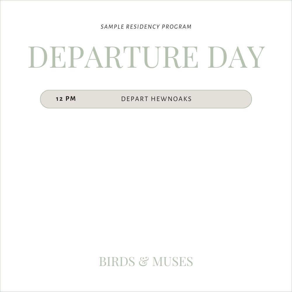 Sample Program Birds & Muses - 8
